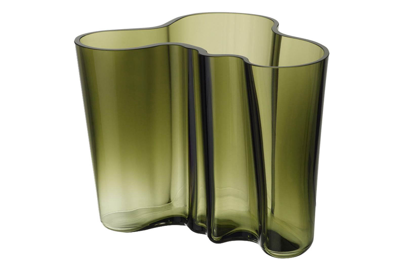 iittala Alvar Aalto Vase 16cm moss green/moosgrün