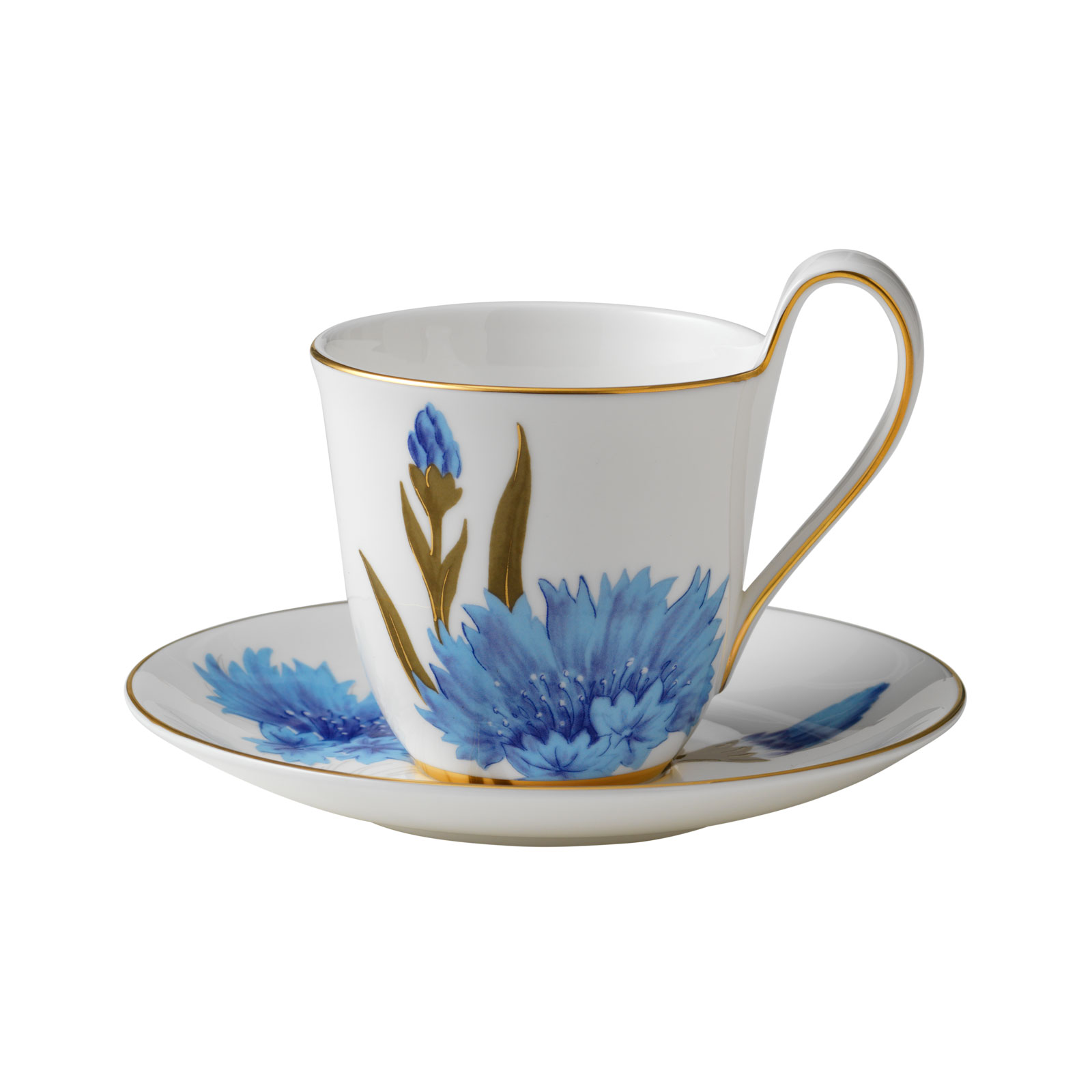 Royal Copenhagen Flora Kaffeetasse mit Untertasse Kornblume 2669092