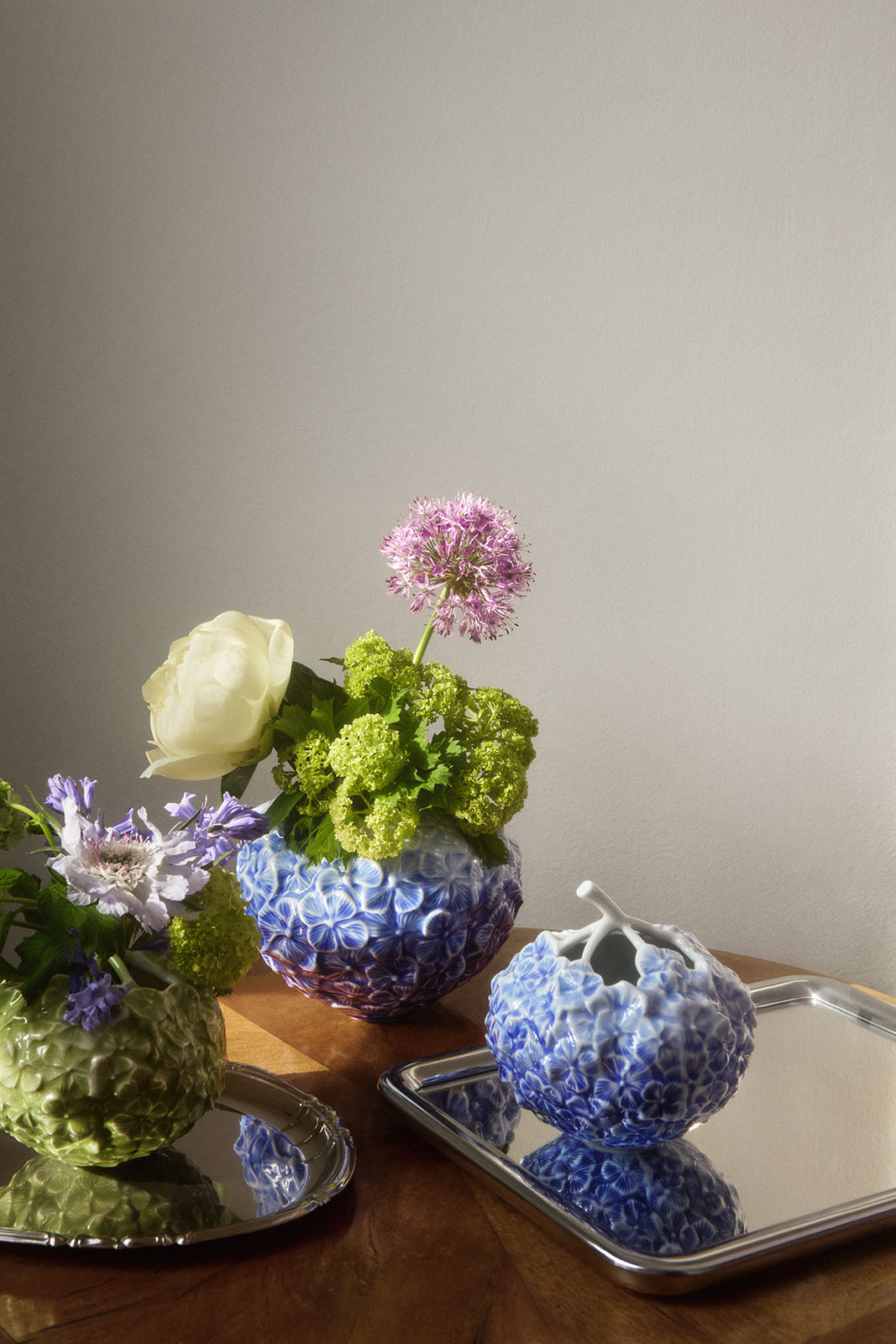 Royal Copenhagen Hortensien Vase grün