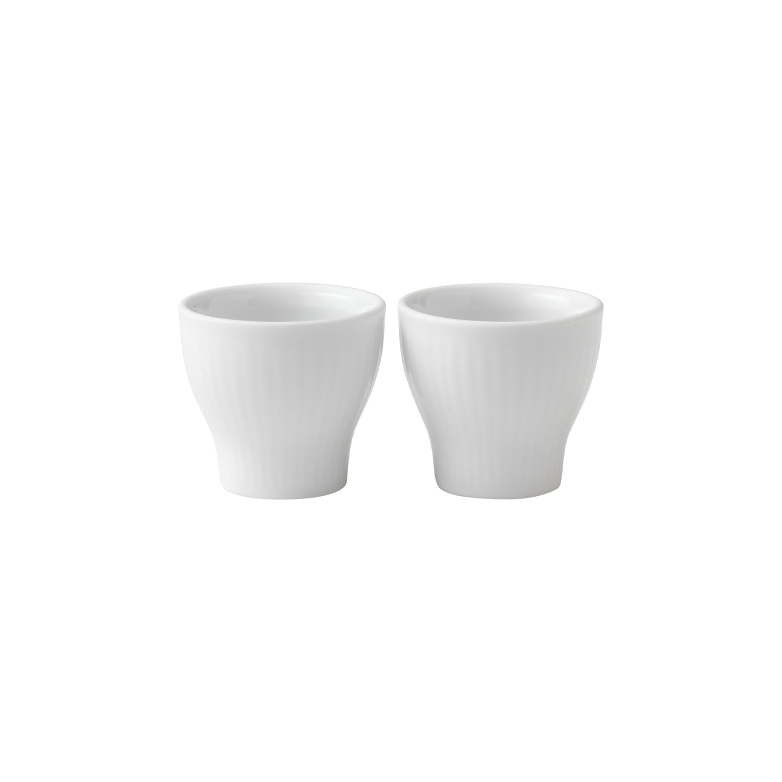 Royal Copenhagen Weiß Gerippt Eierbecher 2er Set 2408703