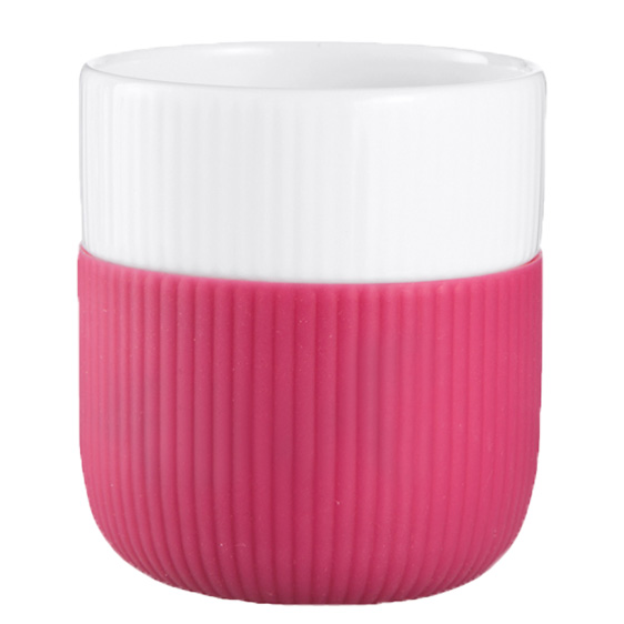 Royal Copenhagen Becher „Fluted Contrast Karibik“, Porzellan In Rot-Weiß, 33 Cl – Stylischer Trinkbecher Für Kaffee & Tee
