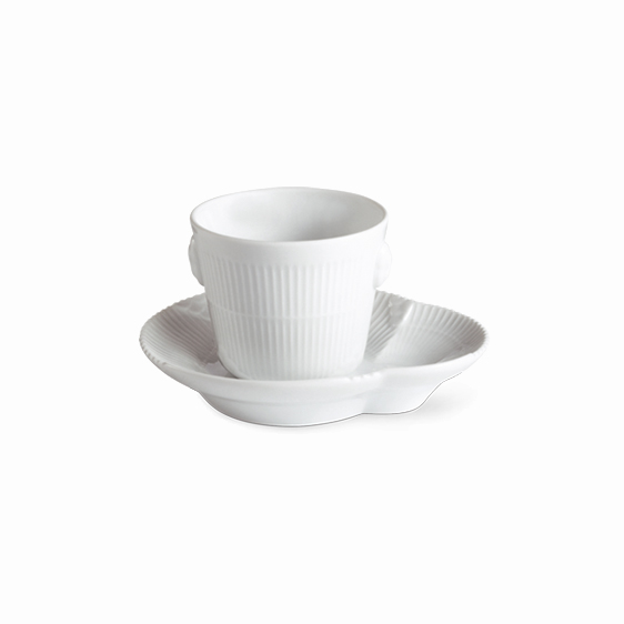 Royal Copenhagen Elements Weiß Espressotasse mit Untertasse 0,10ltr. 2597056