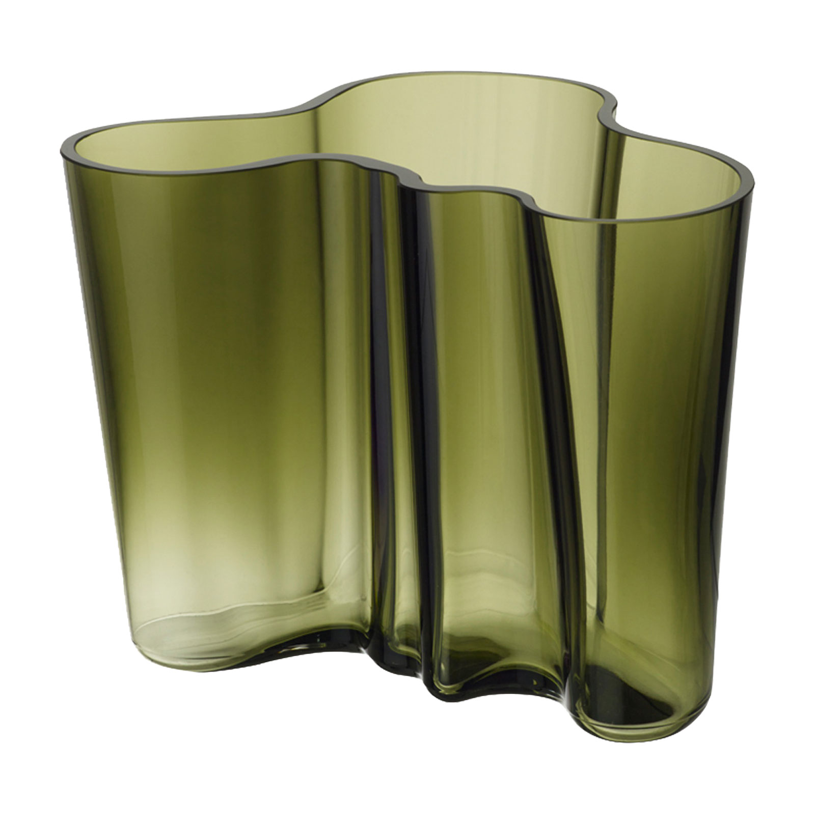 iittala Alvar Aalto Vase 16cm moss green/moosgrün
