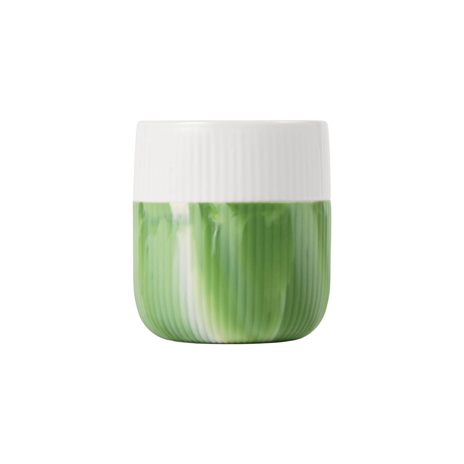 Royal Copenhagen Gerippt Contrast Becher Marble Green Grass